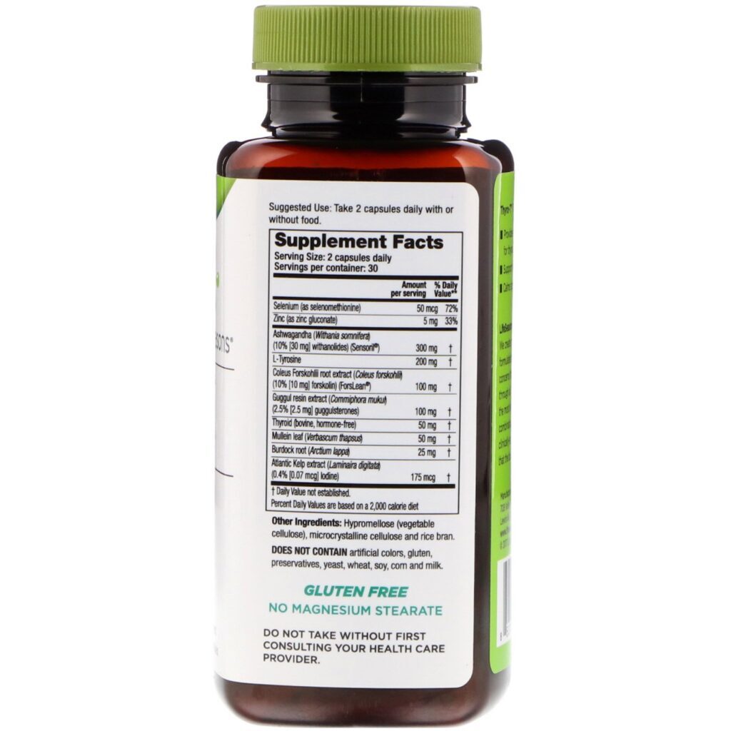 LifeSeasons, Thyro-T, Suporte para a Tireoide, 60 Cápsulas Vegetarianas - Imagem 2