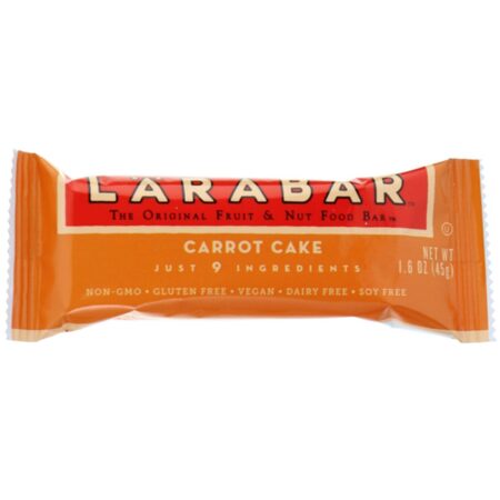 Larabar, The Original Fruit & Nut Food Bar, Carrot Cake, 16 Bars, 1.6 oz (45 g) Each - Image 4