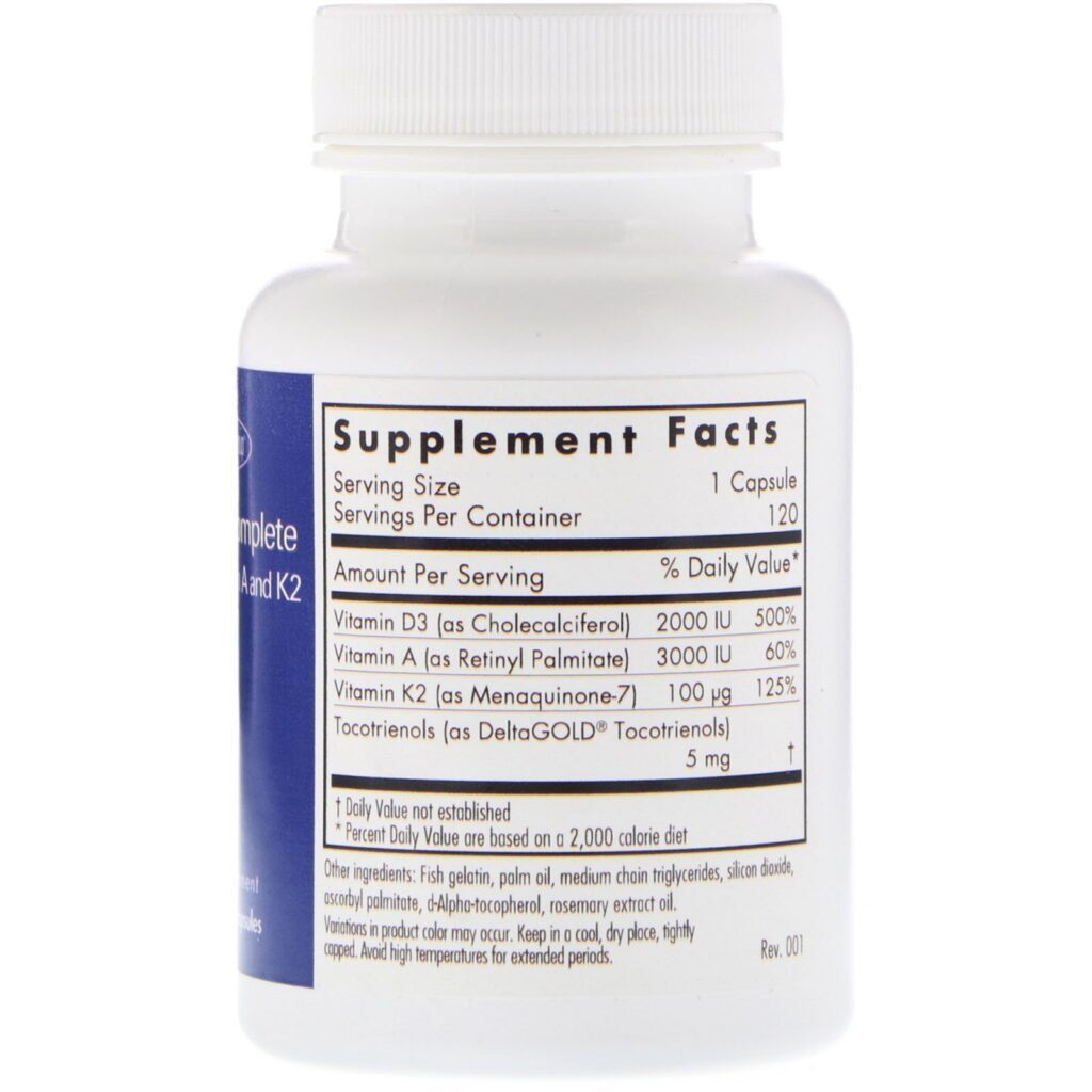 Allergy Research Group, Vitamin D3 Complete , 120 Fish Gelatin Capsules - Imagem 2