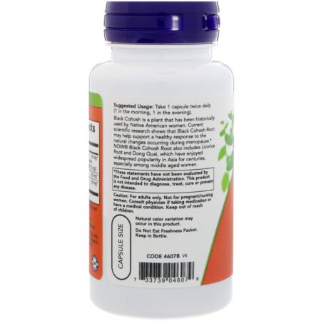 Now Foods, Raiz de erva-de-são-cristovão, 80 mg, 90 cápsulas - Image 3