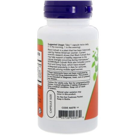 Now Foods, Raiz de erva-de-são-cristovão, 80 mg, 90 cápsulas - Imagem 3