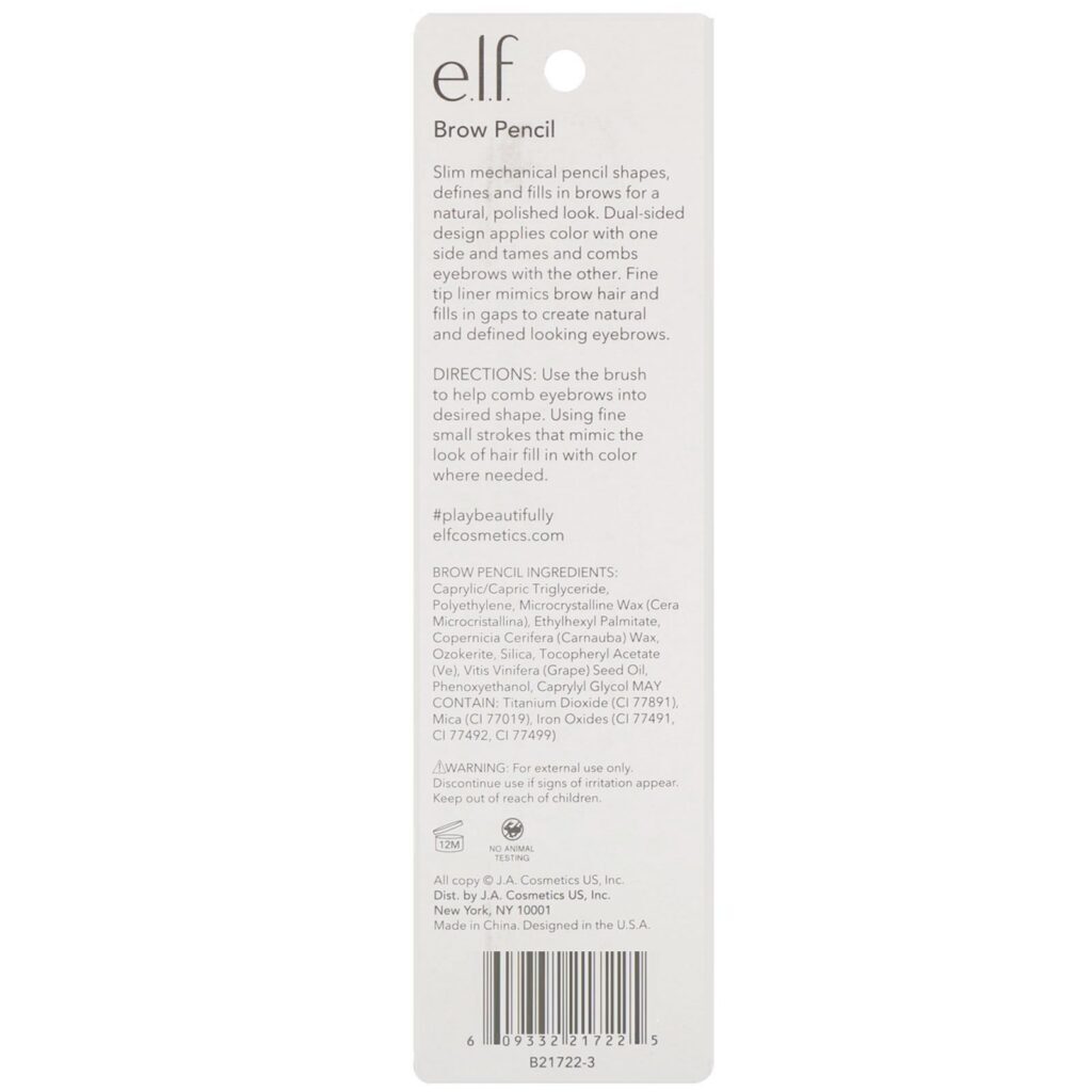 E.L.F., Lápis de Sobrancelha, Castanho Natural, 0,006 oz (0,18 g) - Imagem 3