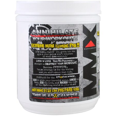 MuscleMaxx, Pre Apocalypse, Pré-Treino, Blue Wraithberry, 320 g (11,28 oz) - Image 3