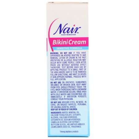 Nair, Removedor de pelos, Creme Biquíni, Fórmula Sensível, Com Chá Verde, 1,7 oz (48 g) - Image 2