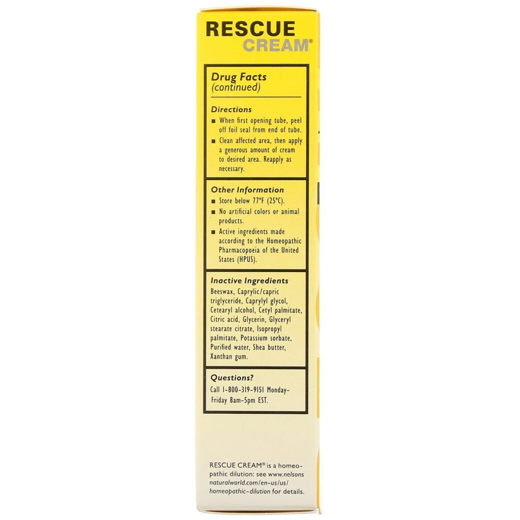 Bach, Original Flower Remedies, Rescue Cream, 30 g (1 oz) - Imagem 3