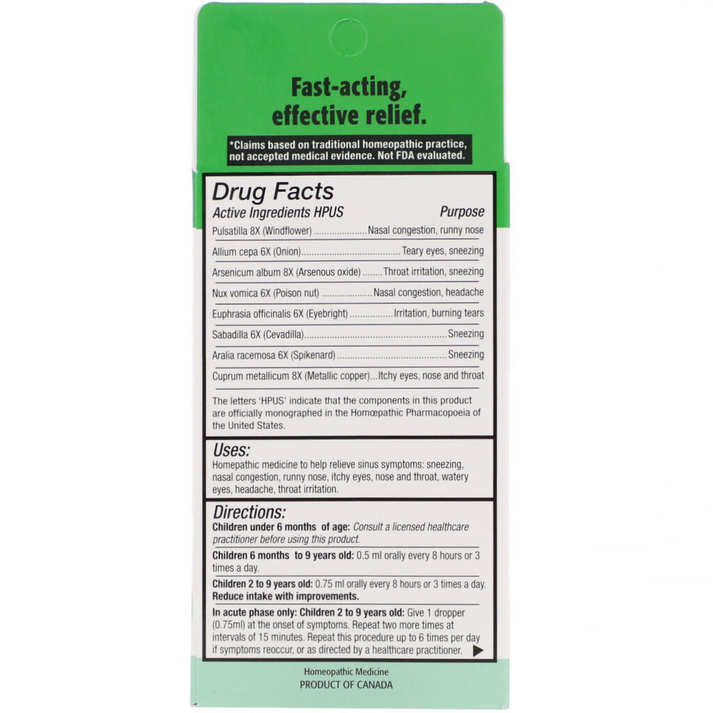 Homeolab USA, Kids Relief, Sinus Oral Liquid, For Kids 0-9 Yrs, Raspberry Flavor, 0.85 fl oz (25 ml) - Imagem 2