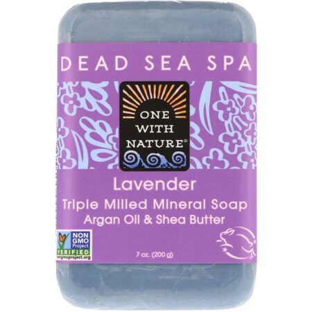 One with Nature, Triple Milled Mineral Soap Bar, Lavender, 7 oz (200 g)