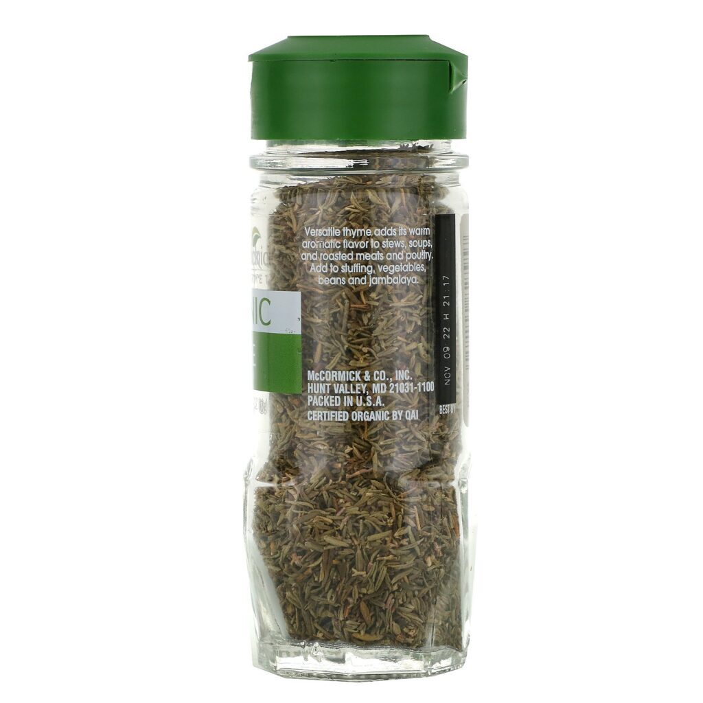 McCormick Gourmet, Orgânico, Tomilho, 0.65 oz (18 g) - Imagem 2