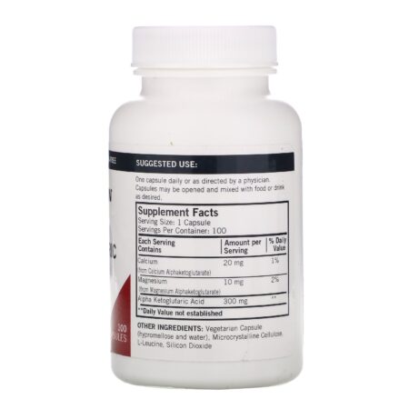 Kirkman Labs, Ácido Alfa-Cetoglutárico, 300 mg, 100 Cápsulas - Image 2