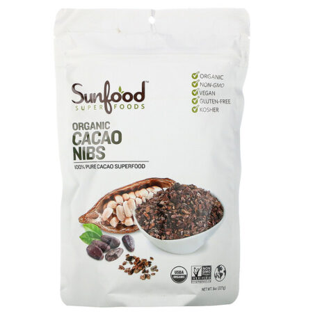 Sunfood, Chocolate de Cacau em Flocos, 227 g (8 oz)