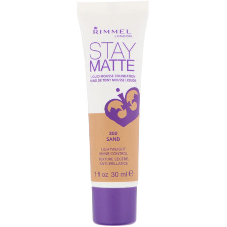 Rimmel London, Base em mousse líquido Stay Matte, 300 Areia, 30 ml