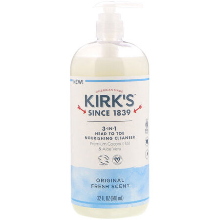 Kirk's, Purificador Nutritivo 3 em 1 Cabeça aos Pés, Aroma Refrescante Original, 946 ml