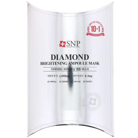 SNP, Máscara de Ampola, Brilho de Diamante, 10 Folhas, 25 ml (0,84 fl oz) Cada - Image 2