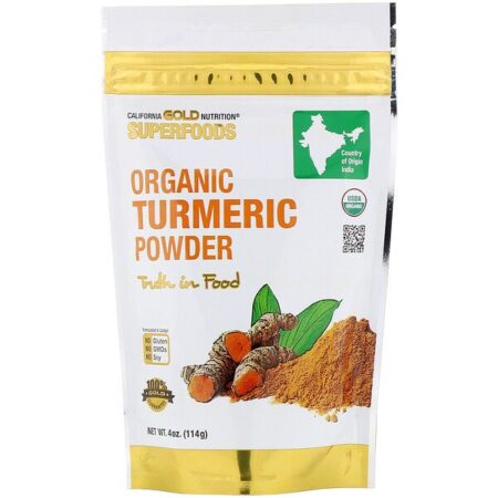 California Gold Nutrition, Superfoods, Cúrcuma Orgânica em Pó, 114 g (4 oz)