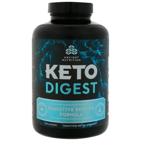 Dr. Axe / Ancient Nutrition, Keto Digest, Fórmula de Enzimas Digestivas, 180 Cápsulas