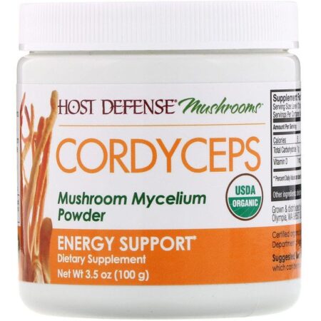 Fungi Perfecti, Cordyceps, Pó de Cogumelo Micélio, Suporte Energético, 3,5 oz (100 g)