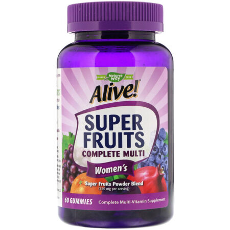 Nature's Way, Alive! Super Fruits Complete Multi, Women's, Romã e Frutas Vermelhas, 60 Gomas