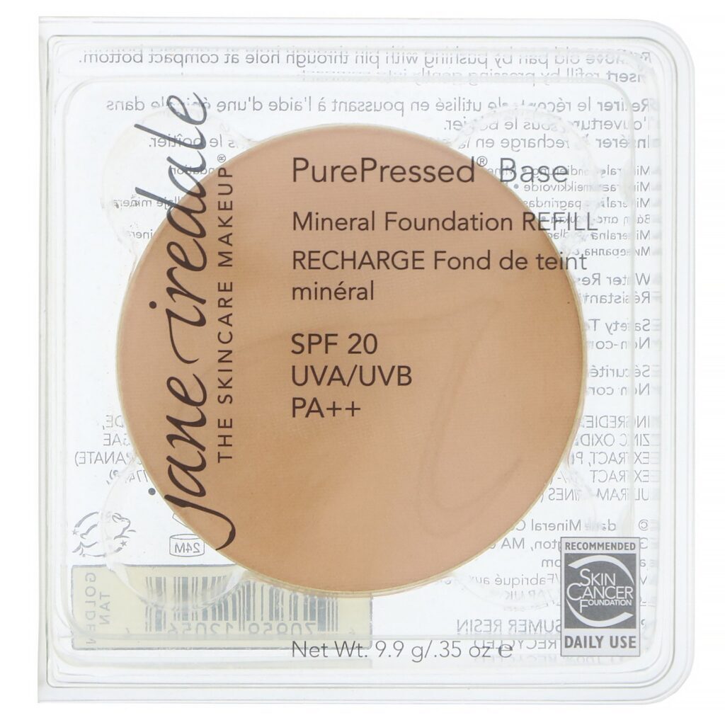 Jane Iredale, Base PurePressed, Refil de Base Mineral, FPS 20 PA++, Bronzeado Dourado, 9,9 g (0,35 oz) - Imagem 2