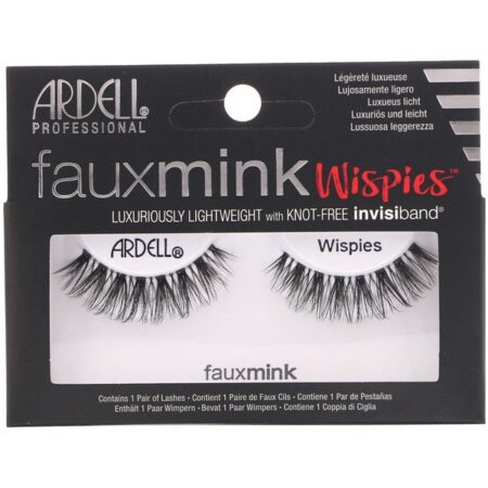 Ardell, Cílios Postiços Faux Mink, Wispies, 1 par