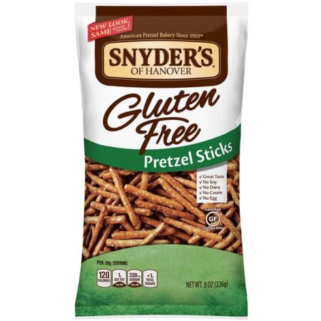 Snyder's, Palitos Pretzel Sem Glúten, 8 oz (226 g)