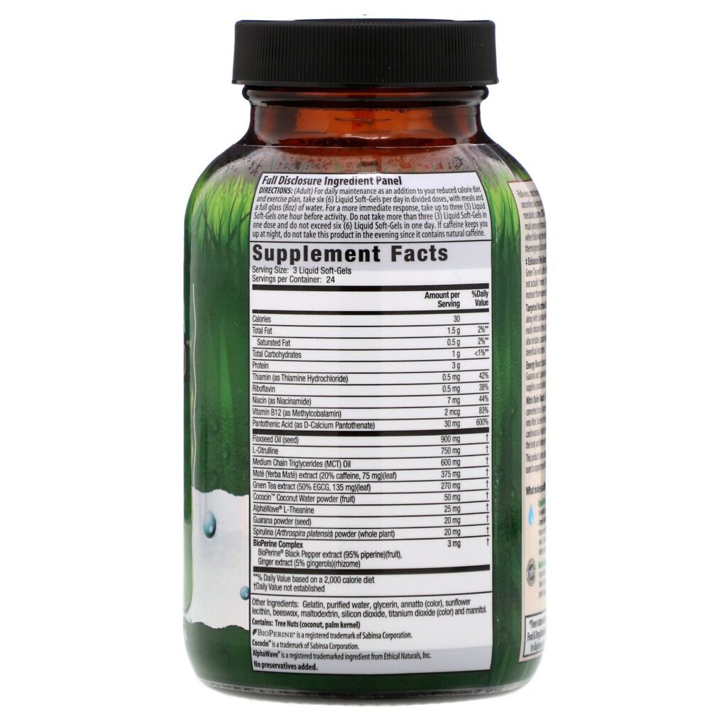 Irwin Naturals, Keto-Karma Burn Fat Red , 72 Liquid Soft-Gels - Imagem 2
