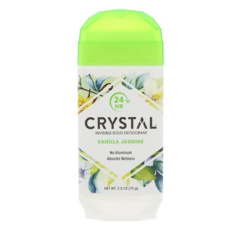 Crystal Body Deodorant, Desodorante Sólido Invisível, Baunilha Jasmin, 2.5 oz (70 g)