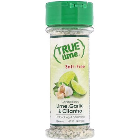 True Citrus, True Lime, Lima Cristalizada, Alho e Coentro, Sem Sal, 55 g (1,94 oz)