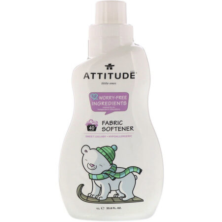 ATTITUDE, Little Ones, Amaciante, Sweet Lullaby, 40 Aplicações, 33,8 fl oz (1 L)