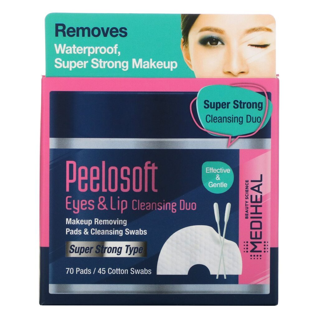 Mediheal, Peelosoft Eyes & Lip Cleansing Duo, 70 Pads / 45 Cotton Swabs - Imagem 2