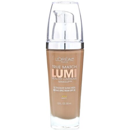 L'Oreal, True Match, maquiagem para luminosidade saudável, FPS 20, W6 Sun Beige, 30 ml