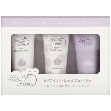 Like I'm Five, Love U Hand Care Set, 3 Piece Set, 1.41 oz (40 g) Each - Image 2