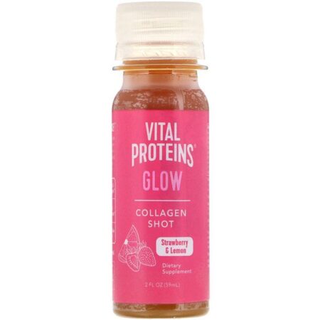 Vital Proteins, Dose de Colágeno, Brilho, Limão e Morango, 2 fl oz (59 ml)