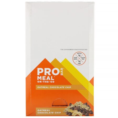 ProBar, Meal-On-The-Go, Oatmeal Chocolate Chip, 12 Bars, 3 oz (85 g) Each - Image 2