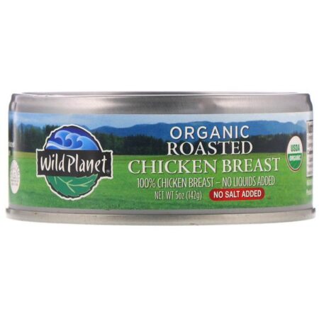 Wild Planet, Organic Roasted Chicken Breast, No Salt Added, 5 oz (142 g)