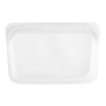 Stasher, Embalagem Reutilizável de Silicone para Alimentos, Tamanho de Lanche Pequenho, Transparente, 9,9 fl oz (293,5 ml) - Image 3