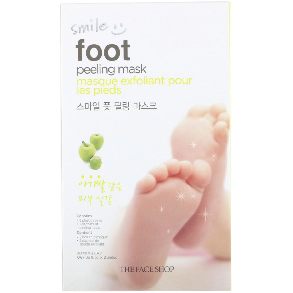 The Face Shop, Máscara esfoliante de pés Smile, 1 par, 0,67 fl oz (20 ml) cada - Imagem 2