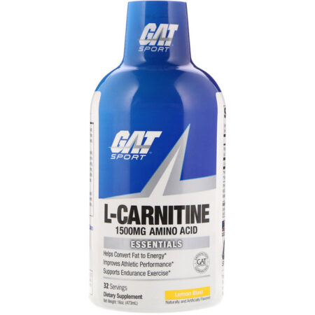 GAT, L-Carnitine, Amino Acid, Lemon Blast, 1,500 mg, 16 oz (473 ml)