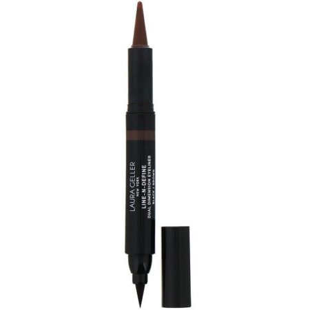 Laura Geller, Line-N-Define, delineador dimensional duplo, delineador líquido, preto/marrom, 2 ml