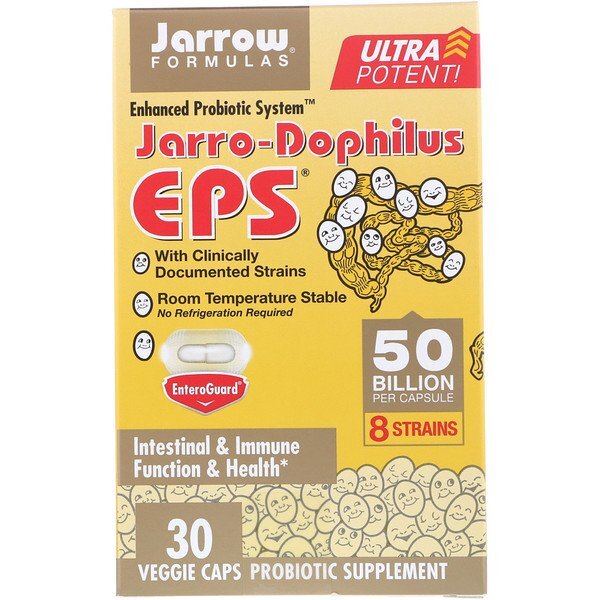 Jarrow Formulas, Jarro-Dophilus EPS, Ultrapotente, 50 Bilhões, 30 Cápsulas Vegetais
