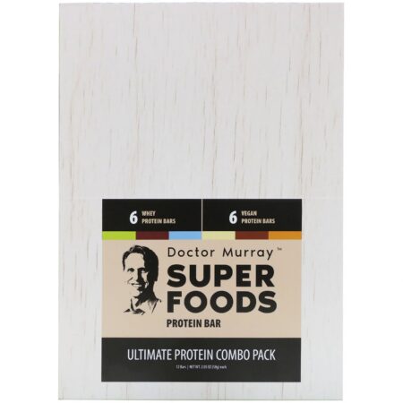 Dr. Murray's, Superfoods Protein Bars, Ultimate Protein Combo Pack, 12 Bars, 2.05 oz (58 g) Each - Image 2