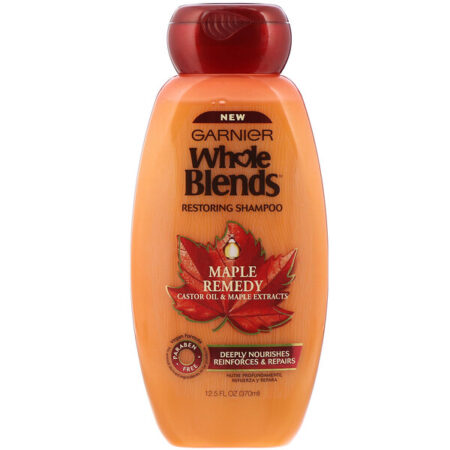 Garnier, Whole Blends, Shampoo restaurador, Maple Remedy, 370 ml