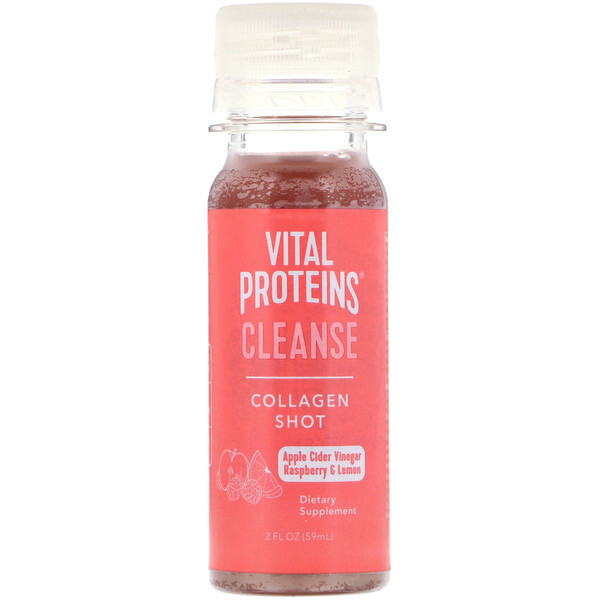 Vital Proteins, Dose de Colágeno, Purificação, Vinagre de Maça, Framboesa e Limão, 2 fl oz (59 ml)
