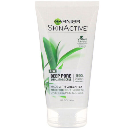 Garnier, SkinActive, Esfoliante profundo para os poros com chá verde, 150 ml