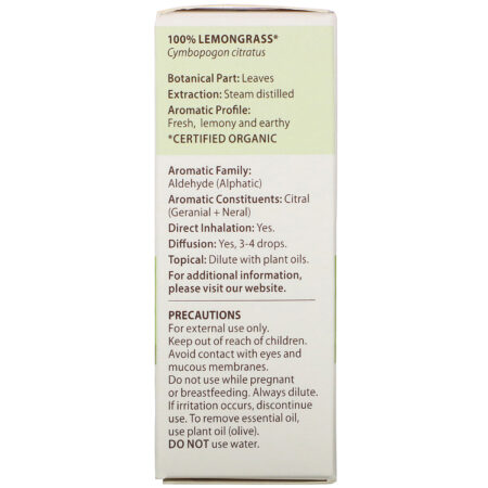 Pranarom, Essential Oil, Lemongrass, .17 fl oz (5 ml) - Image 3