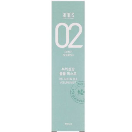 Amos, 02 Nutrição do Couro Cabeludo, Spray para Volume de Chá Verde, 140 ml - Image 2