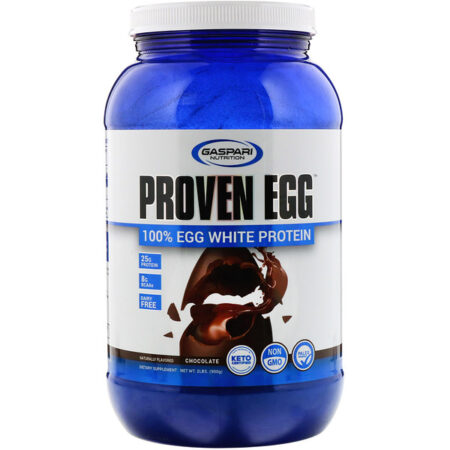 Gaspari Nutrition, Proven Egg, 100% Proteína de Clara de Ovo, Chocolate, 2 lb (900 g)