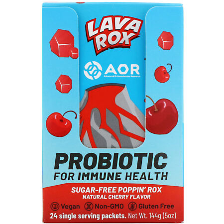 Advanced Orthomolecular Research AOR, Lava Rox, Probiótico para Saúde Imunológica, Sabor Natural de Cereja, 24 Envelopes, 6 g (0,2 oz) Cada - Image 2