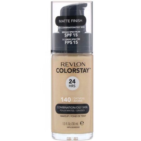 Revlon, Colorstay, maquiagem, pele mista/oleosa, 140 Aveia, 30 ml