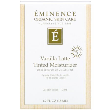 Eminence Organics, Vanilla Latte Tinted Moisturizer, SPF 25, Light, 1.2 fl oz (35 ml) - Image 2