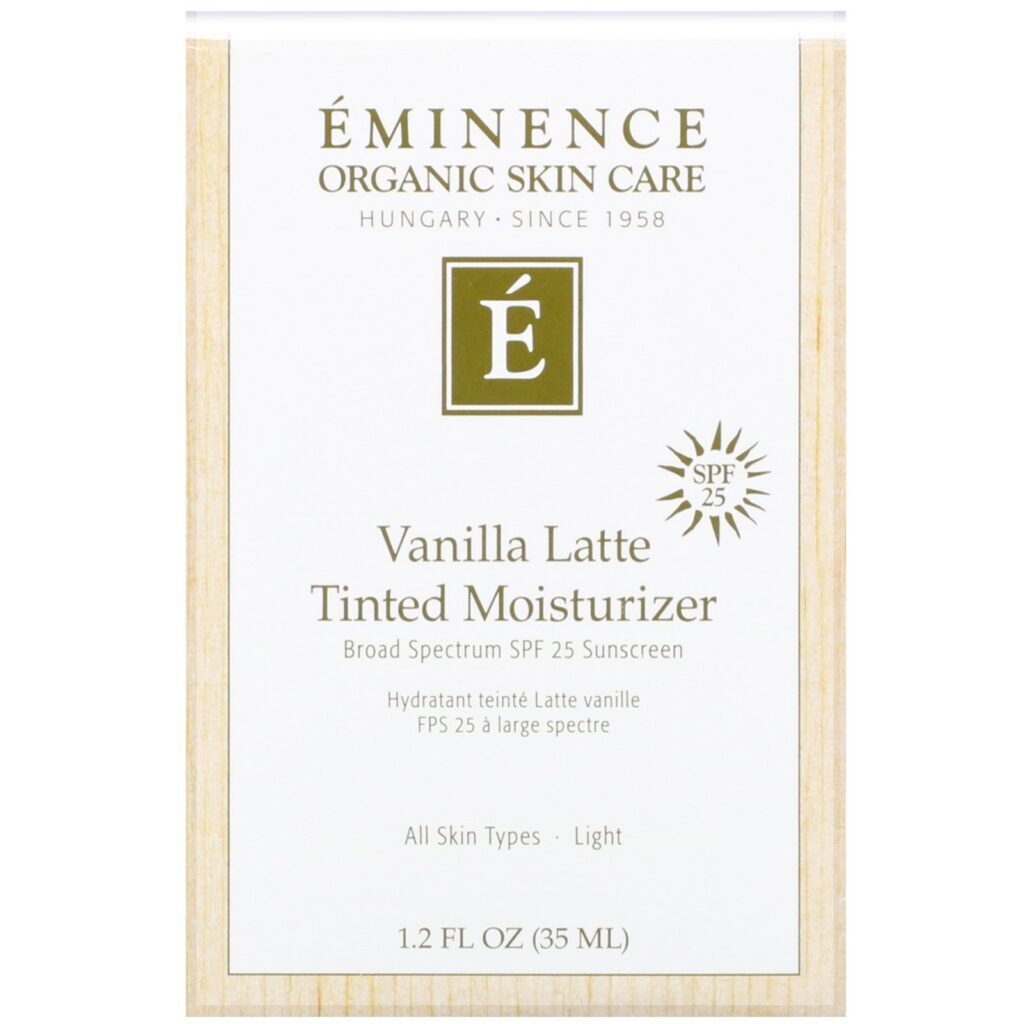 Eminence Organics, Vanilla Latte Tinted Moisturizer, SPF 25, Light, 1.2 fl oz (35 ml) - Imagem 2